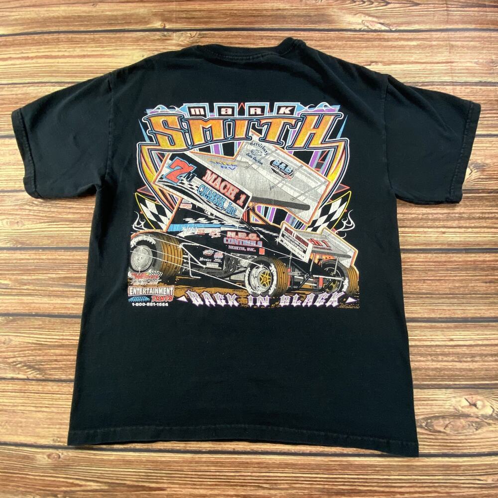 Mark Smith Motorsports 7m Black Racing T-shirt M Racing T Racecar Print